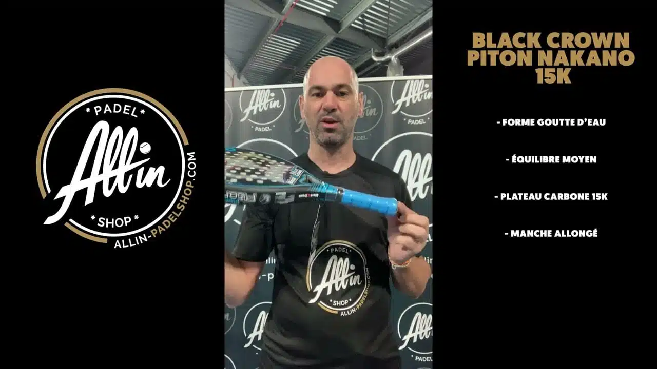 acquérir la black crown nakano 15 chez all in padel