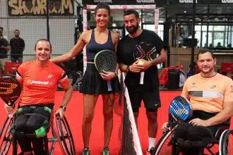 Cyril Hanouna et Martin Husser padel fauteuil