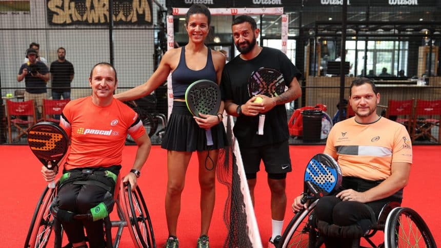 Cyril Hanouna et Martin Husser padel fauteuil