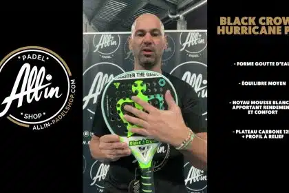 découvrez le padel comme jamais avec le black crown hurricane