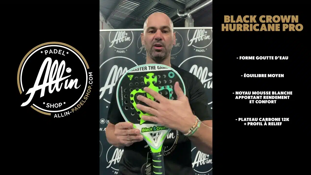 découvrez le padel comme jamais avec le black crown hurricane